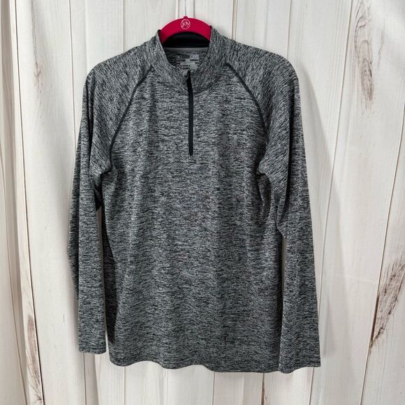 Under Armour Men’s Small Loose Marled Grey Athletic 1/4 Zip Pullover Sporty - Picture 1 of 4